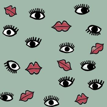 嘴唇印花华亿平台图片