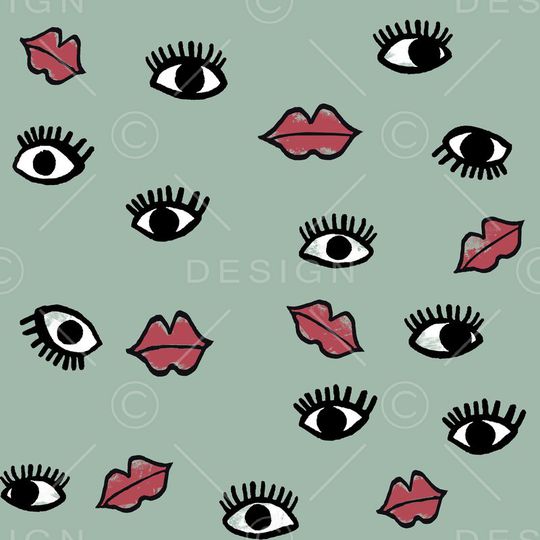 嘴唇印花华亿平台图片