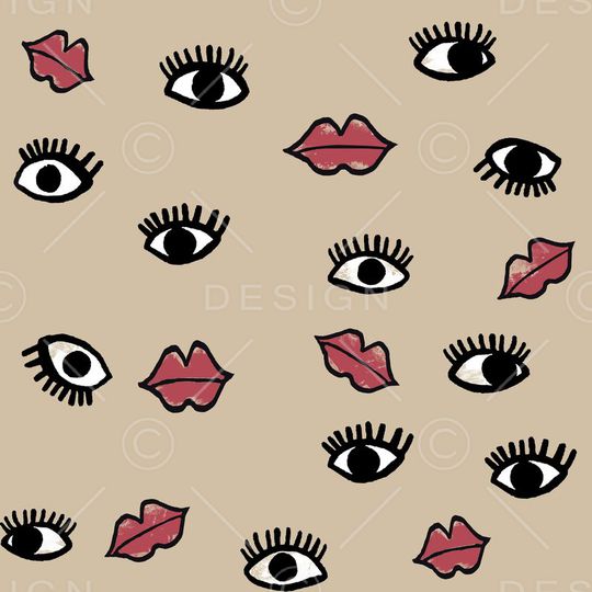 嘴唇印花华亿平台图片