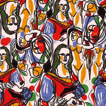 698881-涂鸦卡通蒙拉丽莎