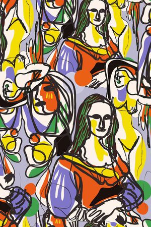 抽象印花华亿平台图片