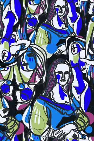 抽象印花华亿平台图片