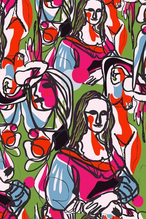 抽象印花华亿平台图片