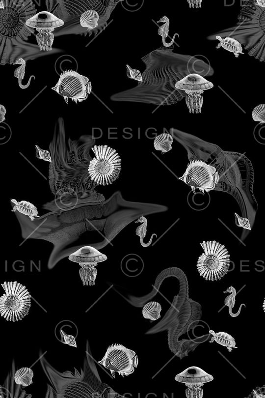 黑白印花华亿平台图片