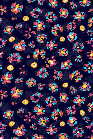 手绘花朵印花华亿平台图片