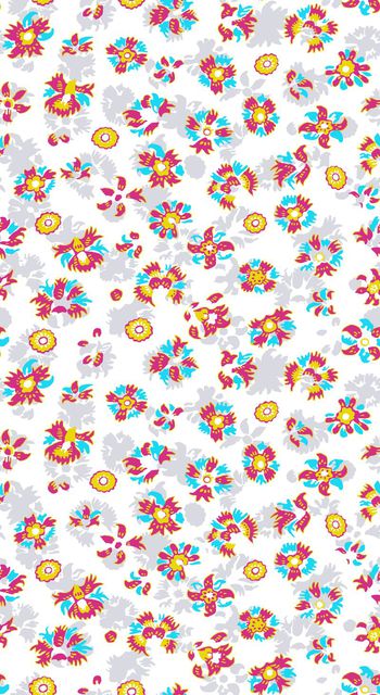 手绘花朵印花华亿平台图片