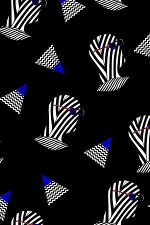 几何系列印花华亿平台图片