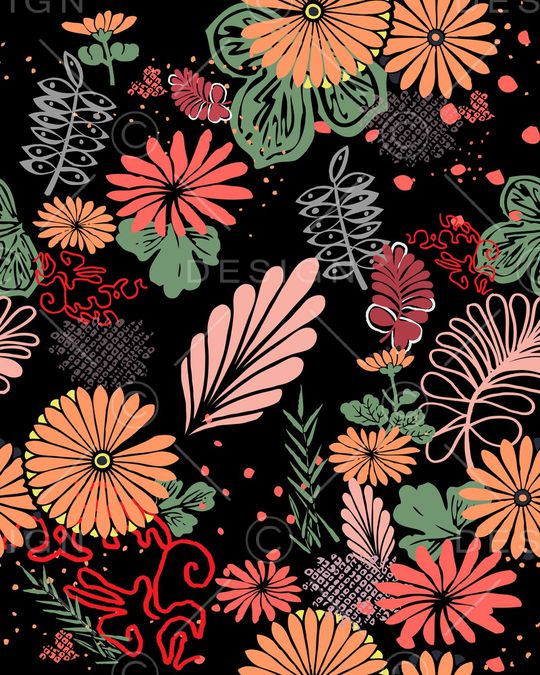 植物、现代、休闲印花华亿平台图片