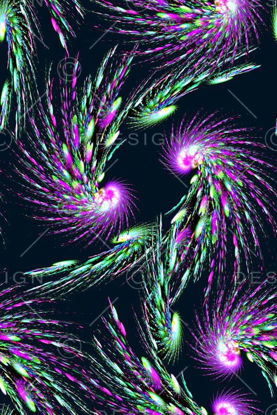 几何分形数码印花印花华亿平台图片