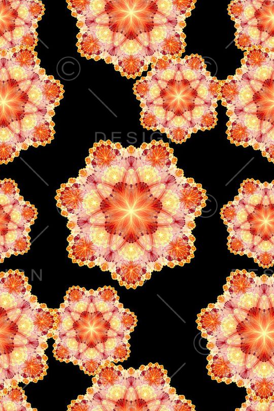 几何分形数码印花印花华亿平台图片