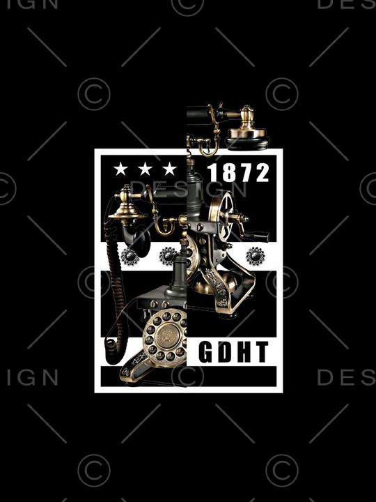 复古电话印花华亿平台图片