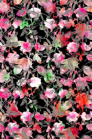 抽象花卉印花华亿平台图片