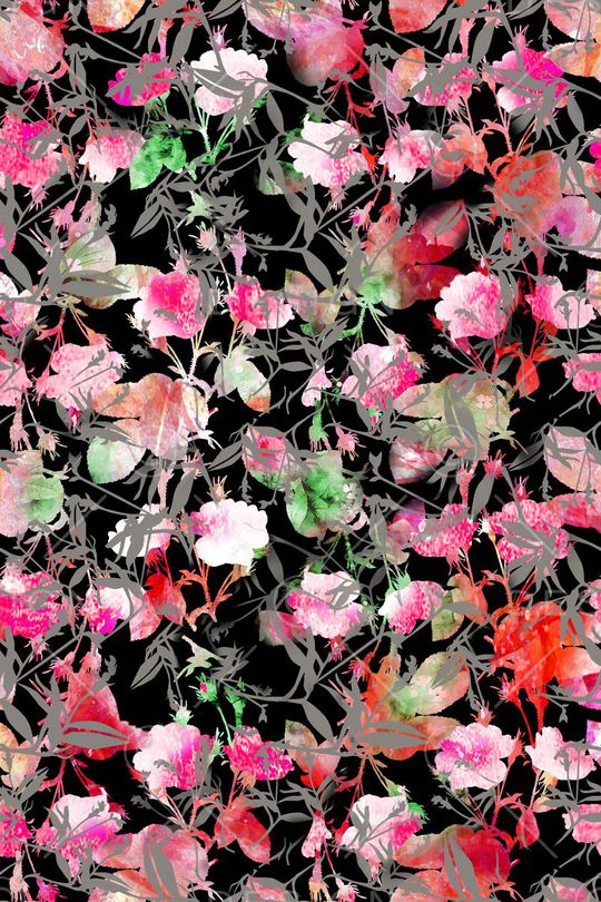 抽象花卉印花华亿平台图片