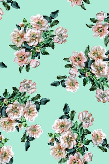 清新花卉印花华亿平台图片