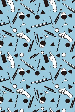 几何印花华亿平台图片