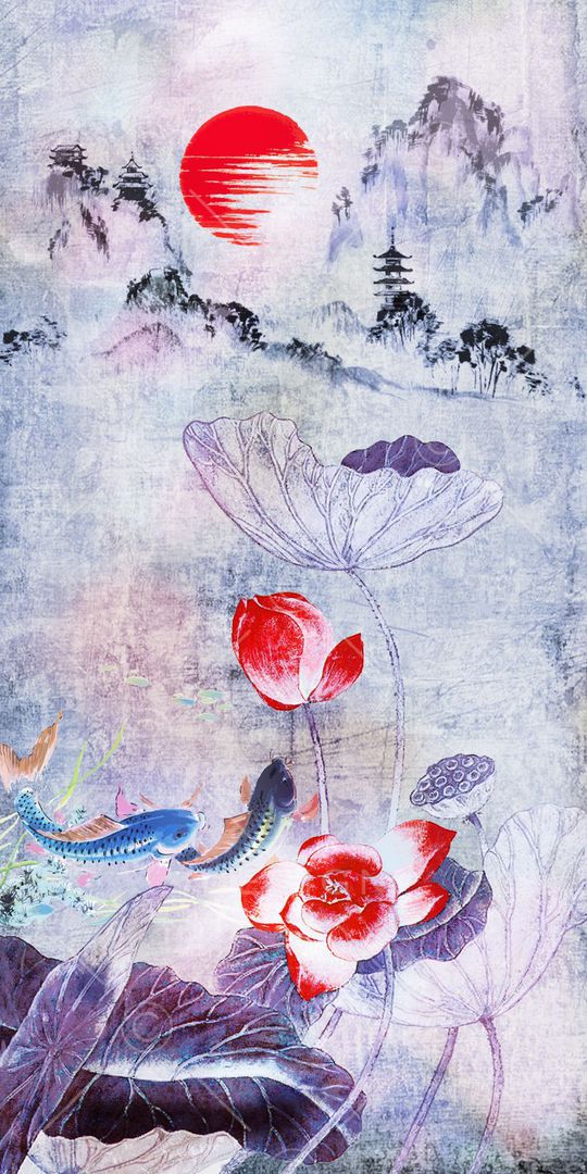 荷花印花华亿平台图片