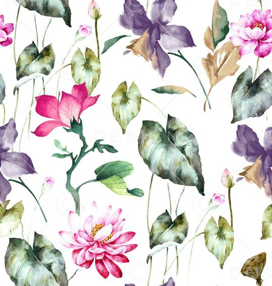 花卉印花华亿平台图片