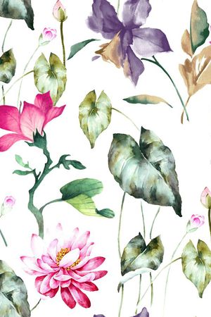 花卉印花华亿平台图片