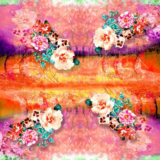 小方巾印花华亿平台图片