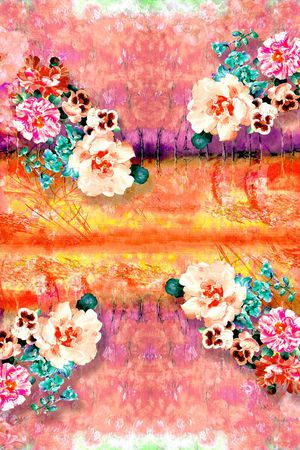 小方巾印花华亿平台图片