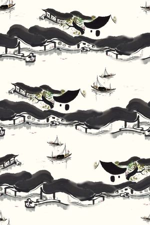 中国风印花华亿平台图片