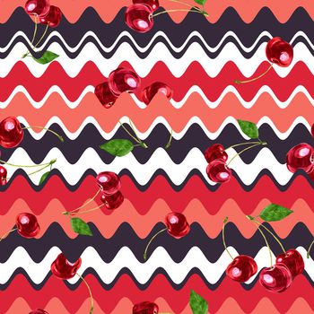 699236-彩色波浪樱桃