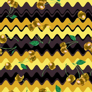 699238-彩色波浪樱桃黄