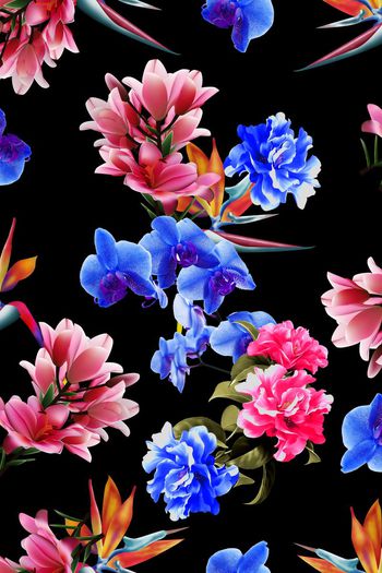 花卉印花华亿平台图片