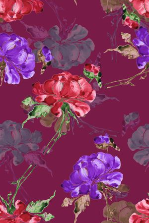 手绘印花华亿平台图片