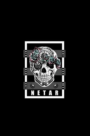 骷髅头印花华亿平台图片