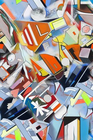 几何印花华亿平台图片