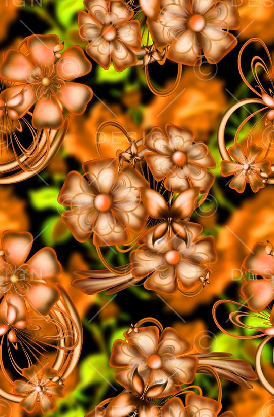 抽象分形几何艺术印花华亿平台图片