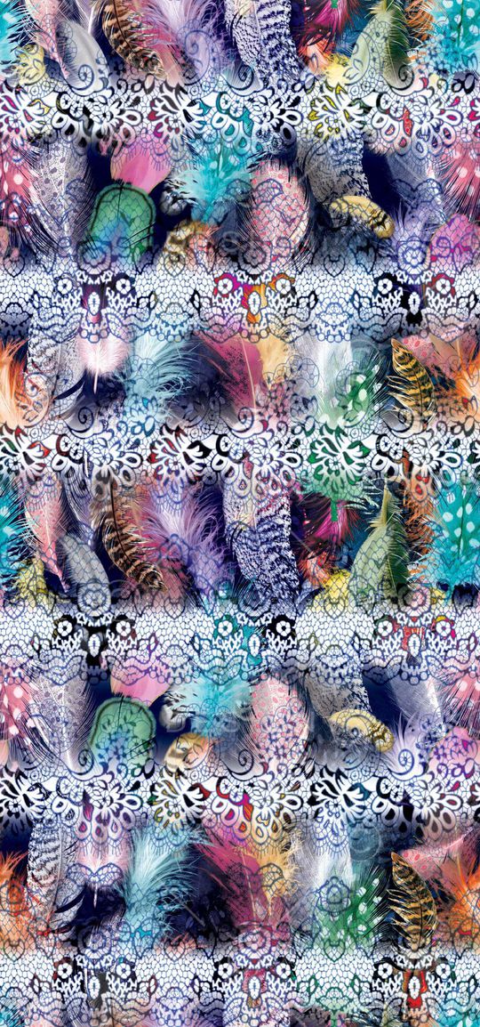 羽毛印花华亿平台图片