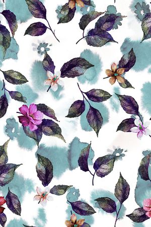 树叶印花华亿平台图片