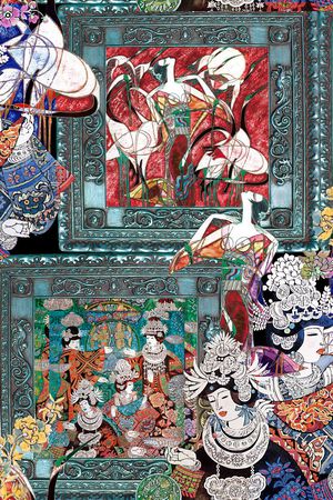 抽象印花华亿平台图片