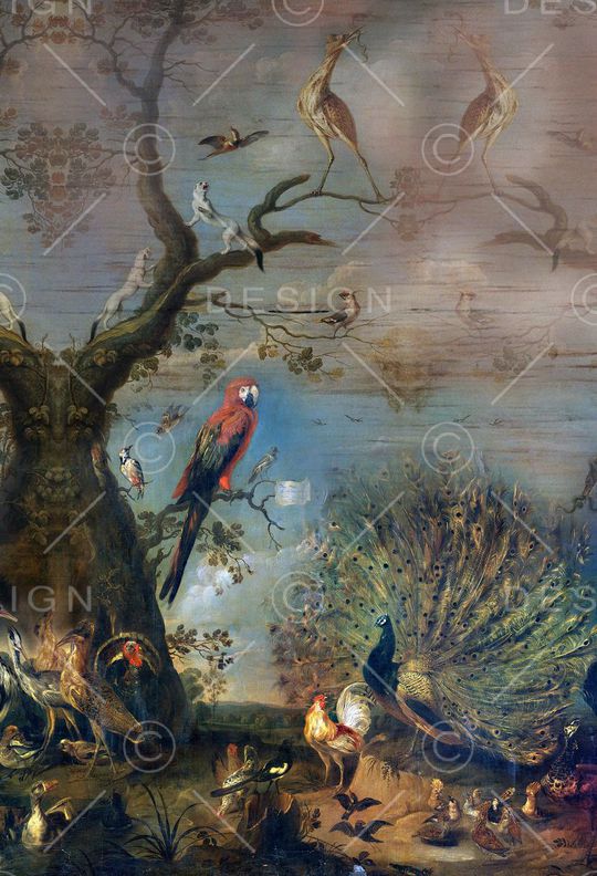 花鸟印花华亿平台图片