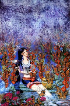 花鸟印花华亿平台图片