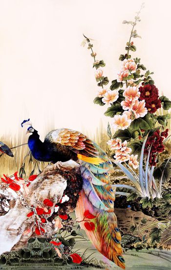 花鸟印花华亿平台图片