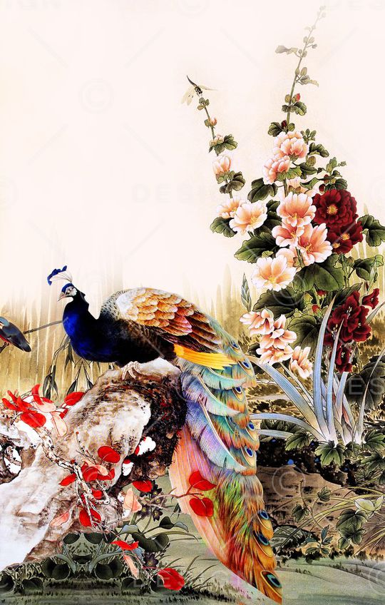 花鸟印花华亿平台图片