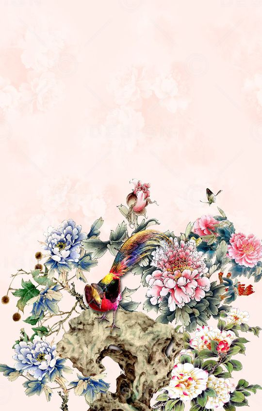 花鸟印花华亿平台图片