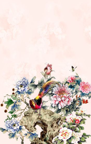 花鸟印花华亿平台图片