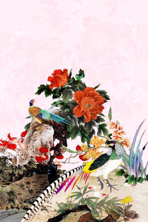 花鸟印花华亿平台图片