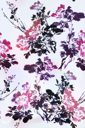 国画花卉印花华亿平台图片