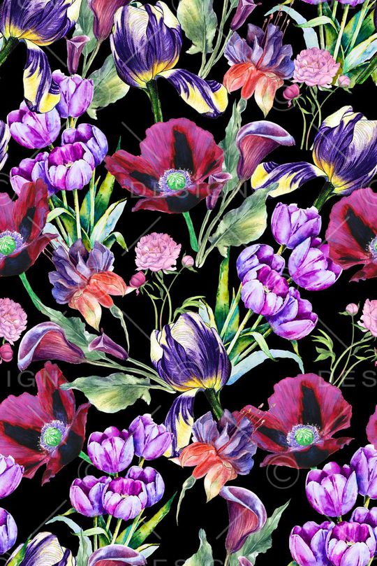 花卉印花华亿平台图片