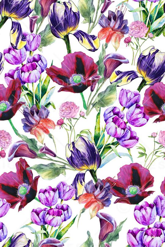 花卉印花华亿平台图片