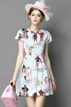 水彩中国传统戏剧人物印花华亿平台图片