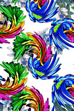 抽象几何分形艺术印花印花华亿平台图片