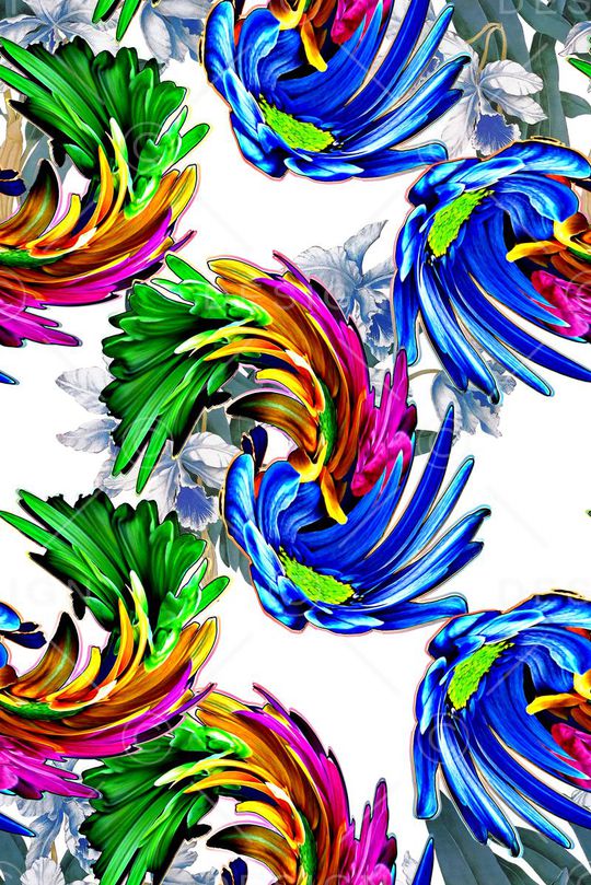 抽象几何分形艺术印花印花华亿平台图片