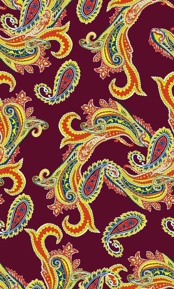 699713-手绘线条佩斯利腰果09010c