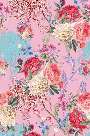 手绘印花华亿平台图片